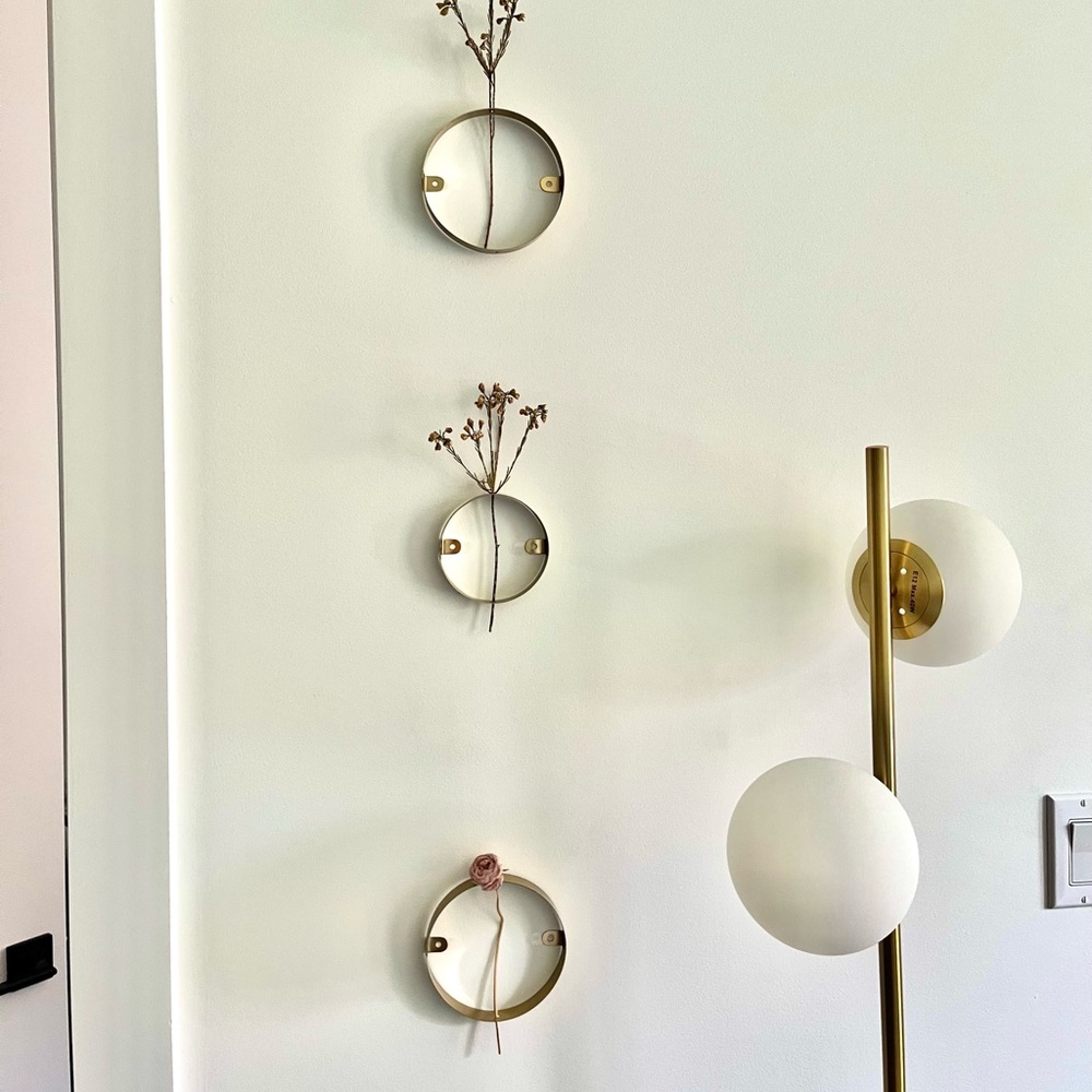Gold Metal Wall Rings Decor